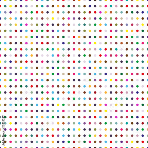 Fototapeta Set of multicolored circles on a white background. Seamless pattern