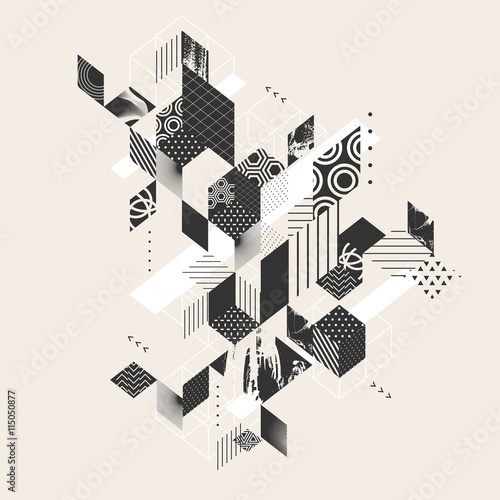  Abstract modern geometric background