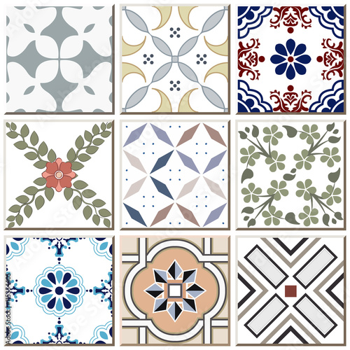 rocznik-retro-ceramicznej-plytki-wzoru-ustalona-kolekcja-037
