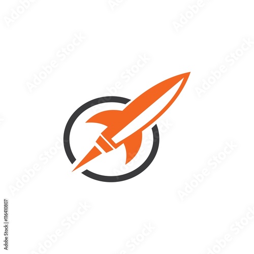 rocket logo vector