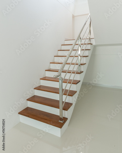 Lacobel Interior - wood stairs and handrail