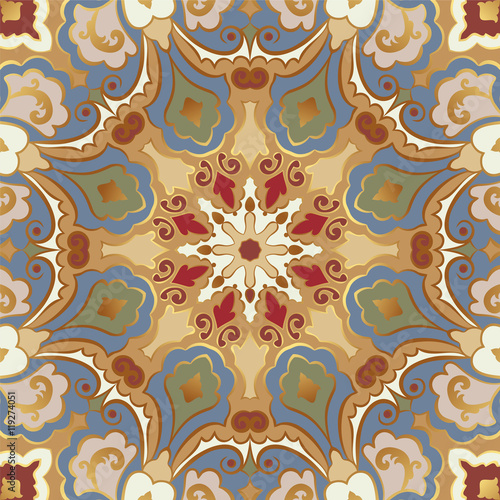 Lacobel Seamless pattern with colored mandalas