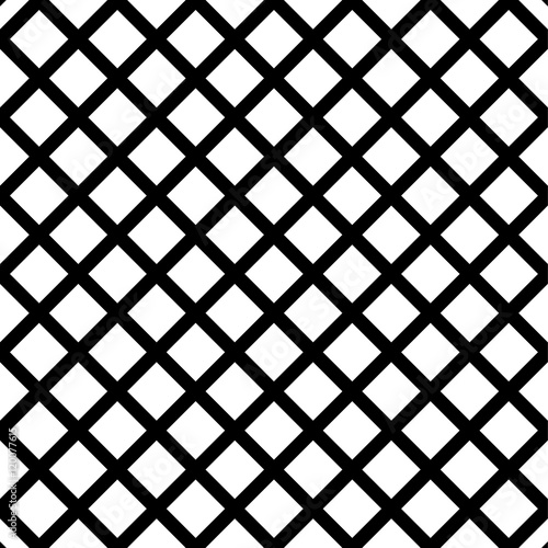 Fototapeta Cellular, grid seamless black and white pattern