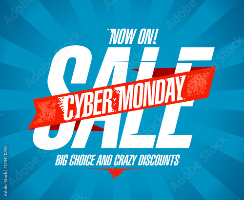 Cyber monday sale vintage design
