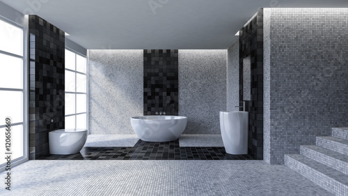 Fototapeta 3d toilet interior design