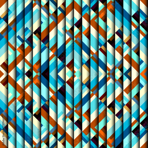 Fototapeta Blue aztecs pattern