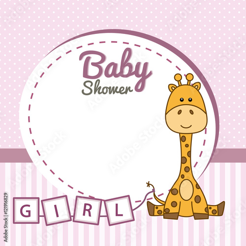 Baby Shower Girl Frame Baby Giraffe Buy Photos Ap Images