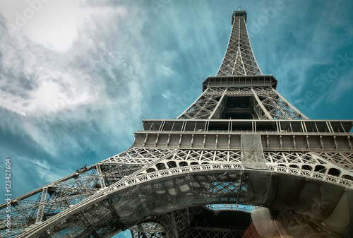 Fototapeta The Eiffel tower is one of the most recognizable landmarks in th
