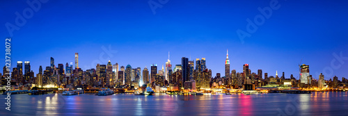 Fototapeta New York City Skyline Panorama als Hintergrund