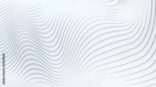 Wave band abstract background surface 3d rendering
