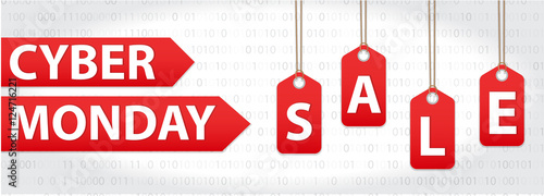 Cyber Monday sales, Cyber Monday Super offer discounts. Cyber Monday poster, banner. Vector illustration