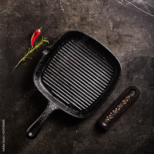 Empty Cast Iron Pan