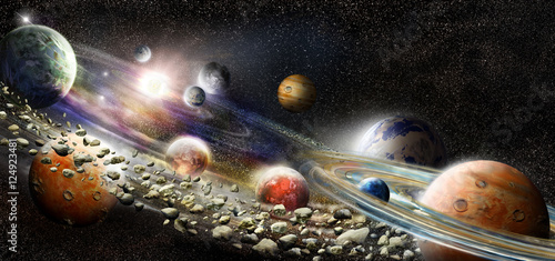 Obraz na płótnie Alien solar system