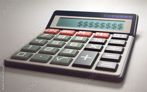 Solar Calculator Showing On The Digital Display Several Money Sign Solar Calculator Showing On The Digital Display Several Money Sign Ilration With
