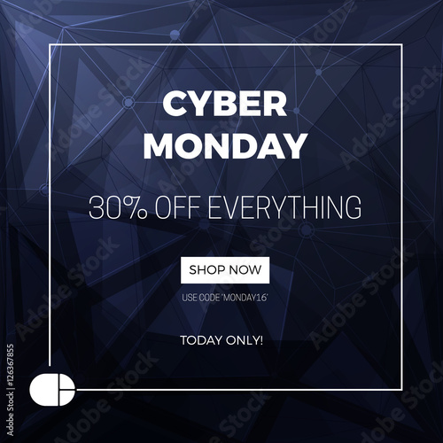 Cyber monday concept design for banner, flyer and advertisement