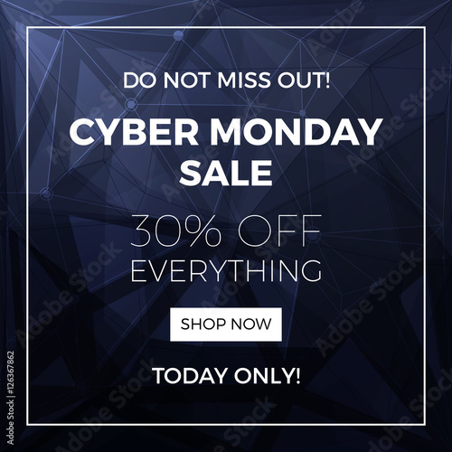 Cyber monday concept design for banner, flyer and advertisement