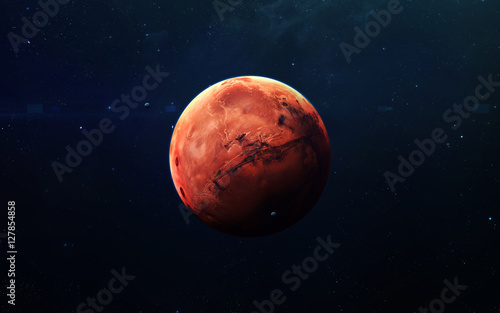 Mars - High resolution beautiful art presents planet of the solar system. This image elements furnished by NASA