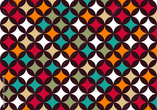 Fototapeta Abstract colorful circle geometric pattern background | Modern style fashion and wallpaper