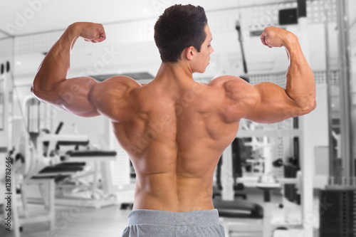 Poster Bodybuilder Bodybuilding Muskeln Rücken Bizeps Fitnessstudio Ma