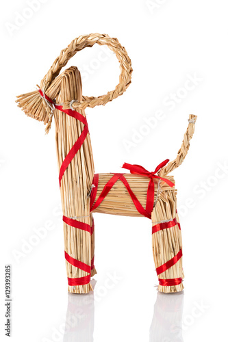 Poster Yule Goat or Christmas goat is a Scandinavian and a Northern European Yule and Christmas symbol and traditional christmas decoration