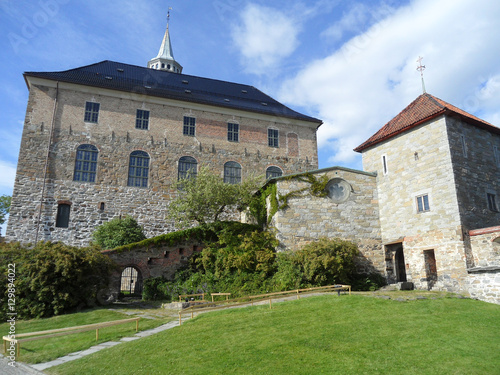 Poster Stunning Medieval Architecture Inside the Akershus Fortress, Histotical Area in