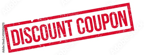 Discount Coupon rubber stamp. Grunge design with dust scratches. Effects can be easily removed for a clean, crisp look. Color is easily changed.