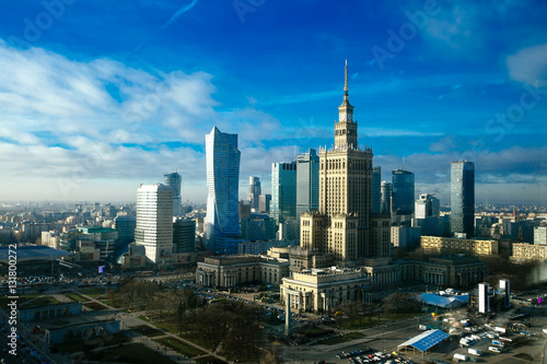 Obraz na płótnie Warsaw skyline