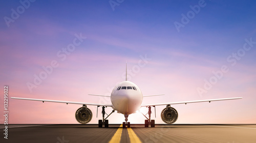 airplane on runway