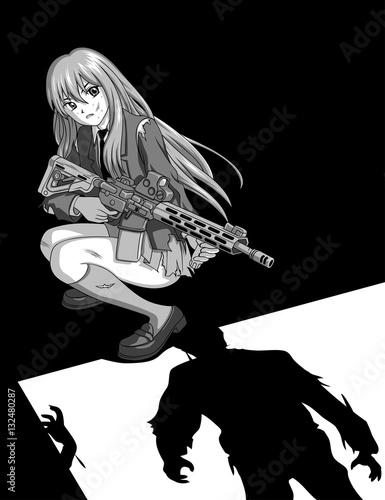 Anime Girl VS Zombies