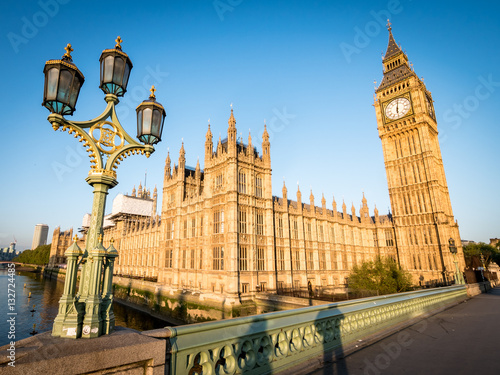 Early morning London:  Houses of Parliament and Big Ben