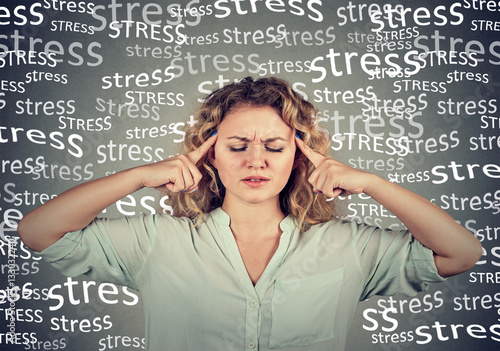 sad woman with worried stressed face expression
