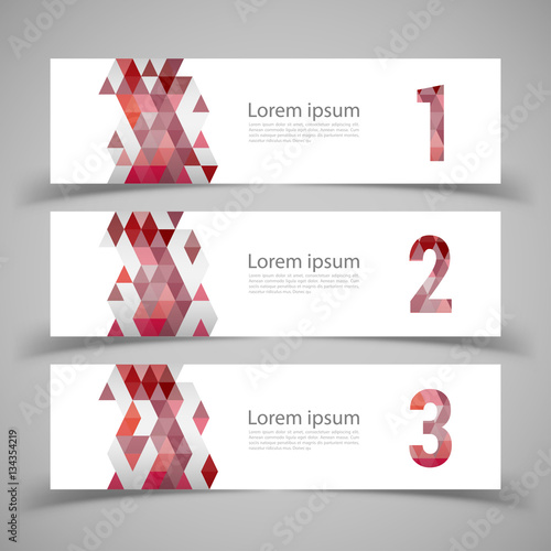 Set of banner templates.  Modern abstract Vector Illustration de