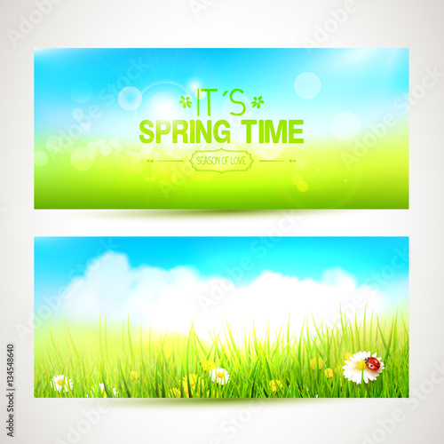 Spring banners or headers