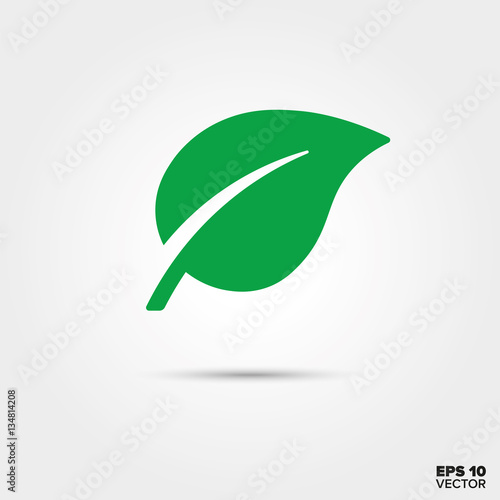 Leaf Icon. Environment and Nature Symbol.