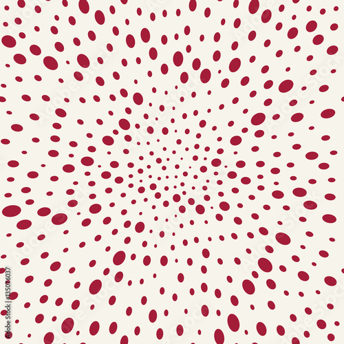 Fototapeta trippy circles red pattern