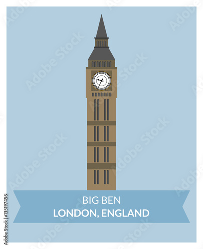 Big Ben (London, England) vector building
