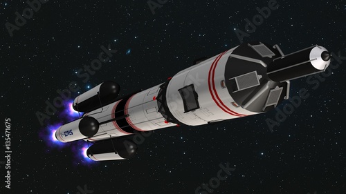 Space rocket - carrier rocket in space