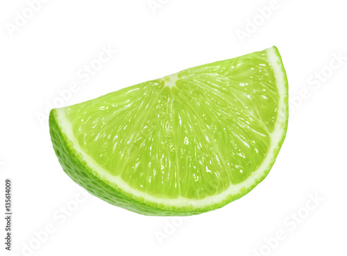 lime slice isolated without shadow