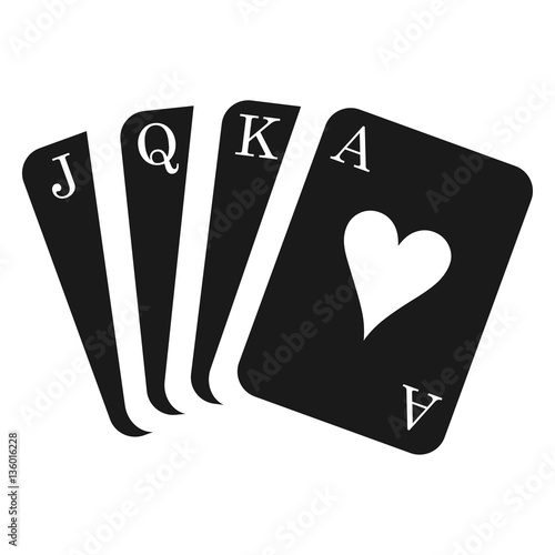  Card suit icon vector, playing cards symbols vector