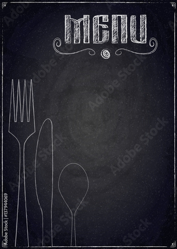 menu-restauracja-na-czarnym-chalkboard-tle