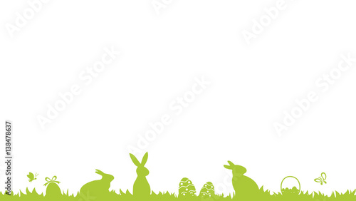 Silhouette Ostern Wiese