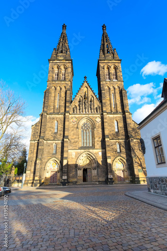 Poster Beautiful basilica of Saint Peter and Saint Paul, Vysehrad, Prague, Czech republ