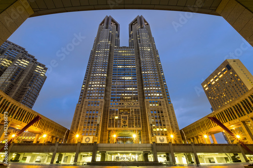 Poster TOKYO, JAPAN : November 26, 2016 : Cityscape amongst Tokyo Metropolitan Governme