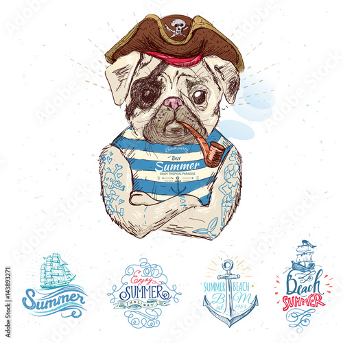 ilustracja-pirata-mopsa-pies