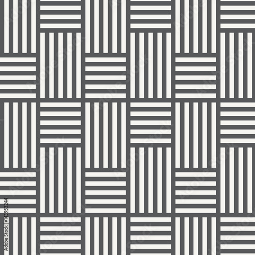Fototapeta Monochrome wicker like pattern with braided, interlacing lines. Abstract minimal black and white pattern. Seamlessly repeatable. pattern is on swatch panel