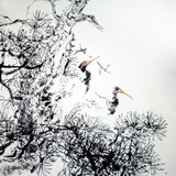 Chinese traditional painting of cranes
