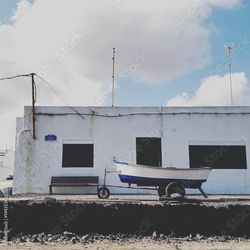 House bench boat seaside