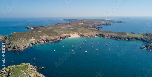 Vue aérienne Île-d'Houat en France