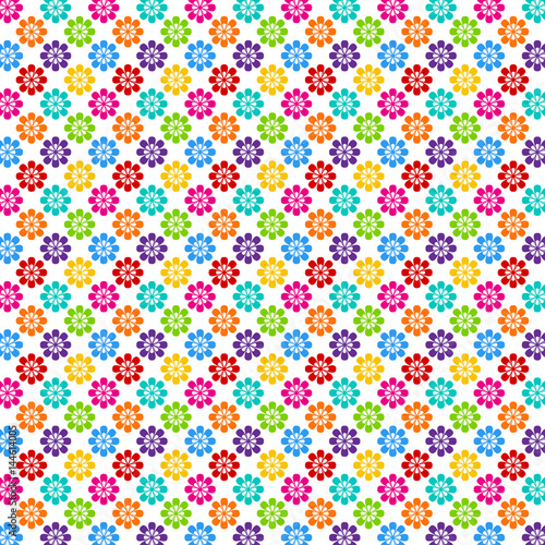  Colorful spring flowers pattern
