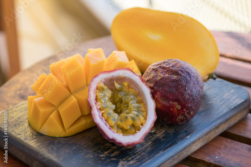 mango and passion fruit